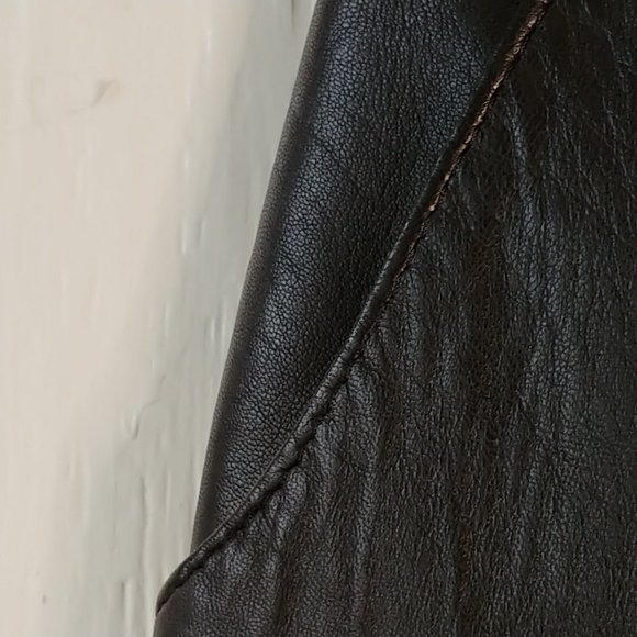 Vintage Sheep Skin High Waist Leather Pants Black EU Size 40/S - Picture 7 of 14